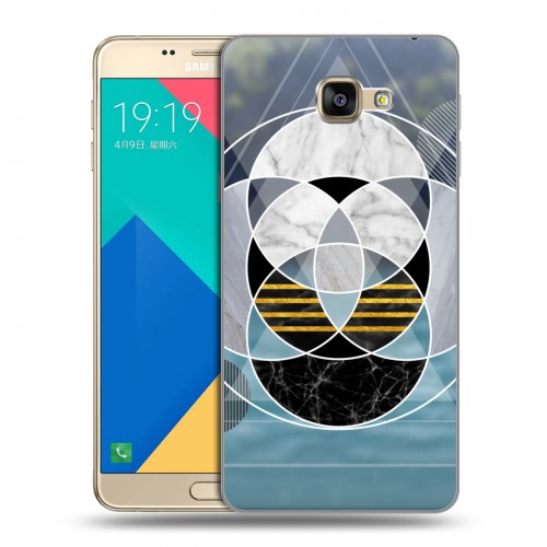 Дизайнерский пластиковый чехол для Samsung Galaxy A9 Геометрический мрамор