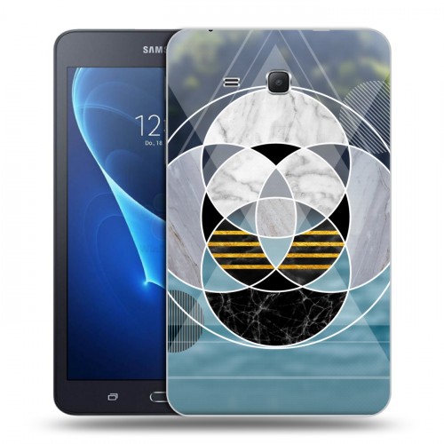 Дизайнерский силиконовый чехол для Samsung Galaxy Tab A 7 (2016) Геометрический мрамор