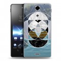 Дизайнерский пластиковый чехол для Sony Xperia TX Геометрический мрамор