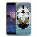 Дизайнерский пластиковый чехол для Nokia 7 Plus Геометрический мрамор