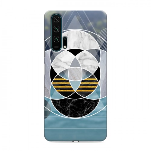 Дизайнерский силиконовый чехол для Huawei Honor 20 Pro Геометрический мрамор