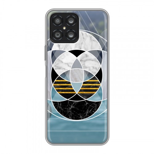 Дизайнерский силиконовый чехол для Huawei Honor X8 Геометрический мрамор