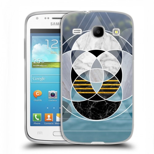 Дизайнерский пластиковый чехол для Samsung Galaxy Core Геометрический мрамор