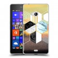 Дизайнерский пластиковый чехол для Microsoft Lumia 540 Геометрический мрамор