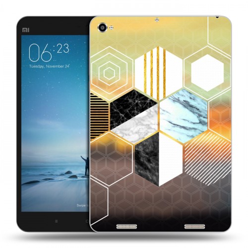 Дизайнерский силиконовый чехол для Xiaomi Mi Pad 2 Геометрический мрамор