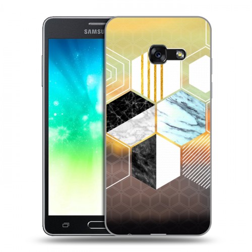 Дизайнерский силиконовый с усиленными углами чехол для Samsung Galaxy A3 (2017) Геометрический мрамор