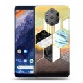 Дизайнерский пластиковый чехол для Nokia 9 PureView Геометрический мрамор