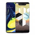 Дизайнерский пластиковый чехол для Samsung Galaxy A80 Геометрический мрамор