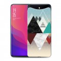 Дизайнерский силиконовый чехол для OPPO Find X Геометрический мрамор