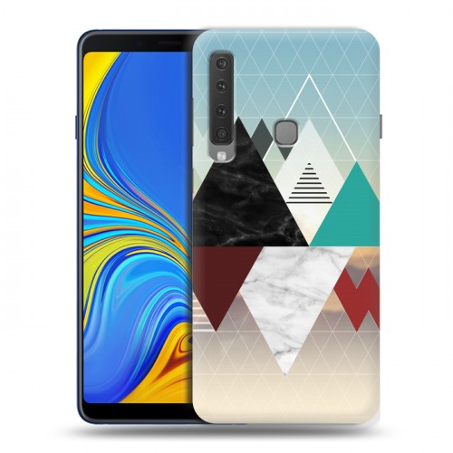 Дизайнерский пластиковый чехол для Samsung Galaxy A9 (2018) Геометрический мрамор