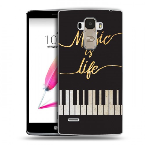 Дизайнерский силиконовый чехол для LG G4 Stylus Дизайнерское пианино
