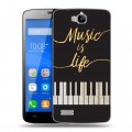 Дизайнерский пластиковый чехол для Huawei Honor 3C Lite Дизайнерское пианино