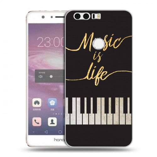 Дизайнерский пластиковый чехол для Huawei Honor 8 Дизайнерское пианино