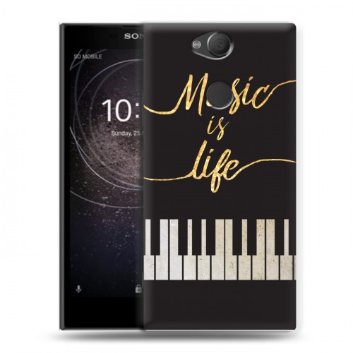 Дизайнерский силиконовый с усиленными углами чехол для Sony Xperia XA2 Дизайнерское пианино