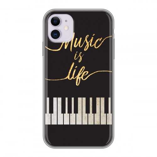 Дизайнерский пластиковый чехол для Iphone 11 Дизайнерское пианино