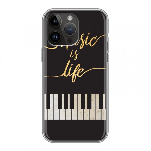 Дизайнерский силиконовый с усиленными углами чехол для Iphone 14 Pro Max Дизайнерское пианино
