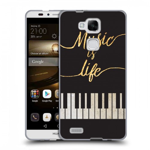 Дизайнерский силиконовый чехол для Huawei Ascend Mate 7 Дизайнерское пианино
