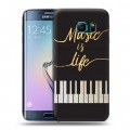 Дизайнерский пластиковый чехол для Samsung Galaxy S6 Edge Дизайнерское пианино