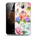 Дизайнерский силиконовый чехол для Huawei G8 Романтик цветы