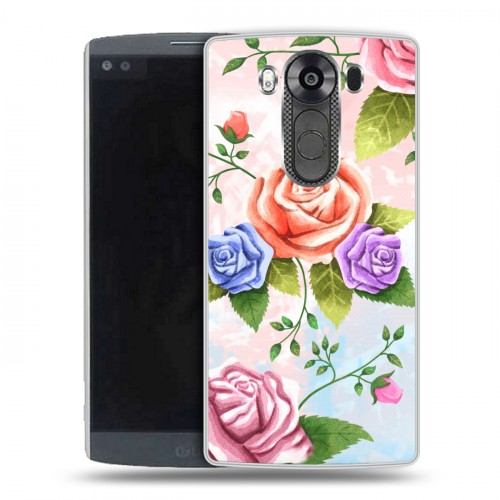Дизайнерский пластиковый чехол для LG V10 Романтик цветы