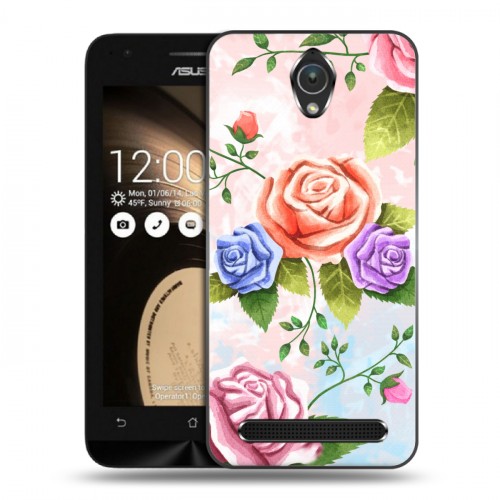 Дизайнерский пластиковый чехол для ASUS ZenFone Go 4.5 Романтик цветы