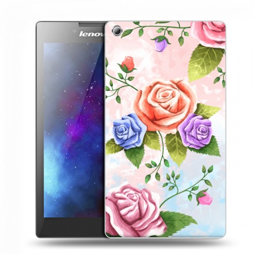Дизайнерский силиконовый чехол для Lenovo Tab 3 7 Романтик цветы