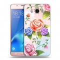 Дизайнерский силиконовый с усиленными углами чехол для Samsung Galaxy J5 (2016) Романтик цветы