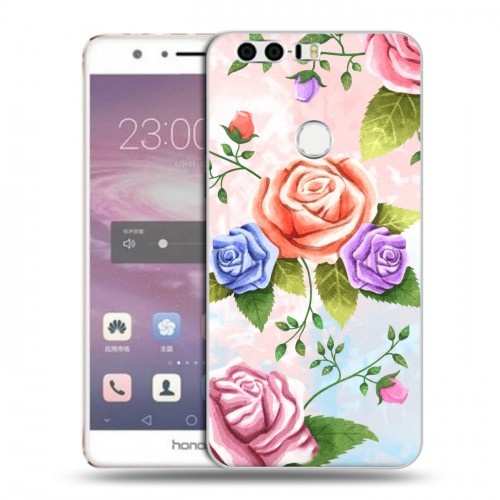 Дизайнерский пластиковый чехол для Huawei Honor 8 Романтик цветы