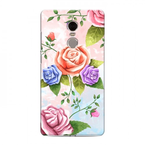 Дизайнерский силиконовый чехол для Xiaomi RedMi Note 4 Романтик цветы
