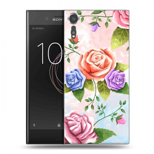 Дизайнерский пластиковый чехол для Sony Xperia XZs Романтик цветы