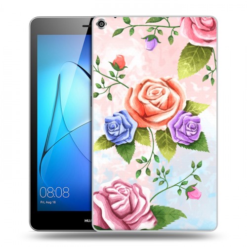 Дизайнерский силиконовый чехол для Huawei MediaPad T3 8 Романтик цветы