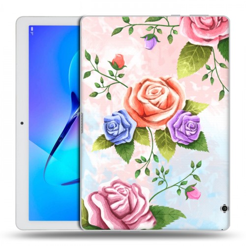 Дизайнерский силиконовый чехол для Huawei MediaPad T3 10 Романтик цветы