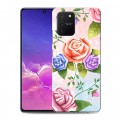 Дизайнерский силиконовый с усиленными углами чехол для Samsung Galaxy S10 Lite Романтик цветы