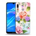 Дизайнерский пластиковый чехол для Huawei Y6 (2019) Романтик цветы