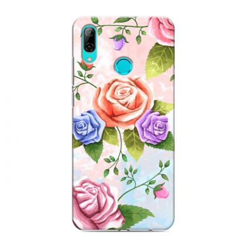 Дизайнерский пластиковый чехол для Huawei Y7 (2019) Романтик цветы