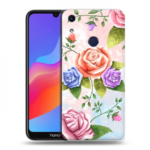 Дизайнерский пластиковый чехол для Huawei Honor 8A Романтик цветы