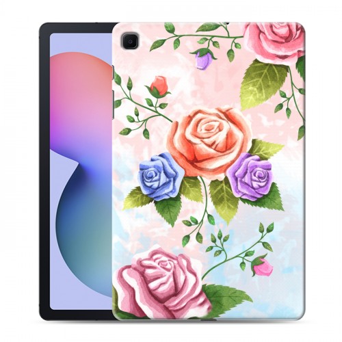 Дизайнерский силиконовый чехол для Samsung Galaxy Tab S6 Lite Романтик цветы