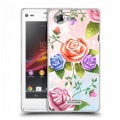 Дизайнерский пластиковый чехол для Sony Xperia L Романтик цветы