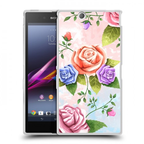 Дизайнерский пластиковый чехол для Sony Xperia Z Ultra  Романтик цветы