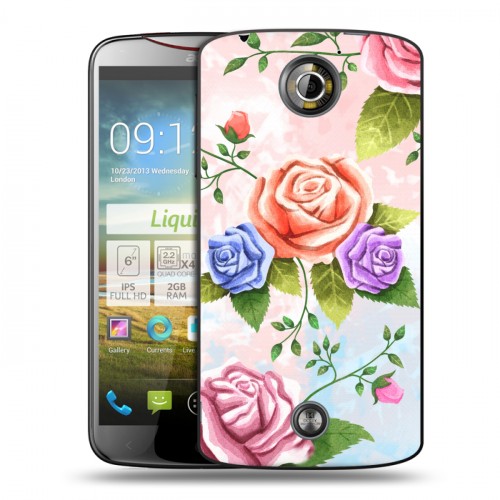 Дизайнерский пластиковый чехол для Acer Liquid S2 Романтик цветы