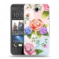 Дизайнерский силиконовый чехол для HTC Desire 300 Романтик цветы