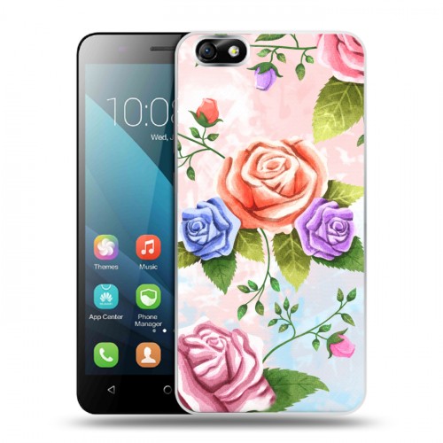 Дизайнерский пластиковый чехол для Huawei Honor 4X Романтик цветы