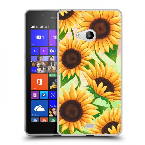 Дизайнерский пластиковый чехол для Microsoft Lumia 540 Романтик цветы