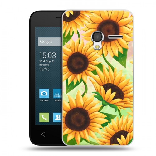 Дизайнерский пластиковый чехол для Alcatel One Touch Pixi 3 (4.0) Романтик цветы