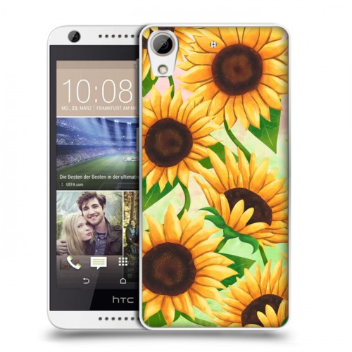Дизайнерский силиконовый чехол для HTC Desire 626 Романтик цветы