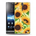 Дизайнерский пластиковый чехол для Sony Xperia S Романтик цветы