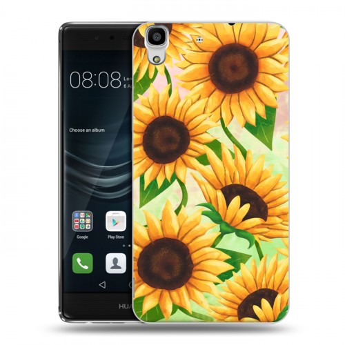 Дизайнерский пластиковый чехол для Huawei Y6II Романтик цветы