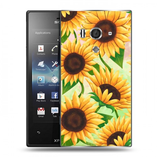 Дизайнерский пластиковый чехол для Sony Xperia acro S Романтик цветы