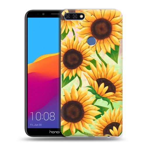 Дизайнерский пластиковый чехол для Huawei Honor 7C Pro Романтик цветы