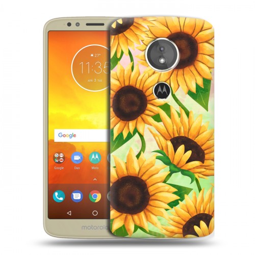 Дизайнерский силиконовый чехол для Motorola Moto E5 Романтик цветы